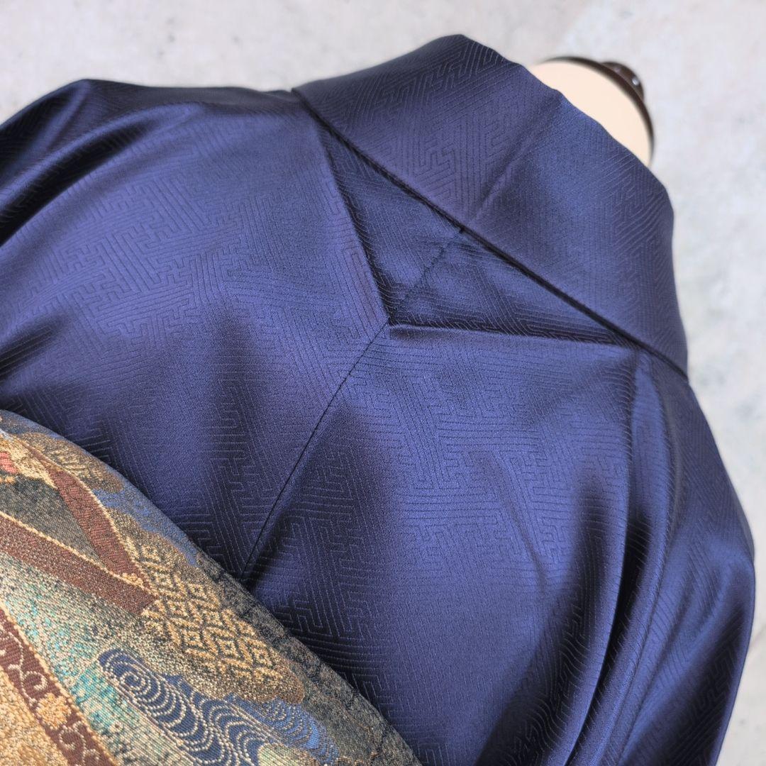 訪問着 フルセット 着物 正絹 青紺 花 相良 刺繍 繊細 F7 - メルカリ