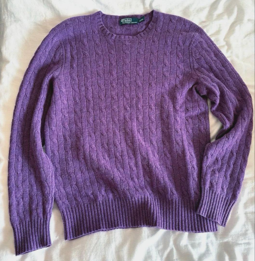 美品　Polo by ralph laurenカシミヤ ケーブルニット セーター POLO RALPH LAUREN（ポロ・ラルフローレン） ニット セーター ケーブル