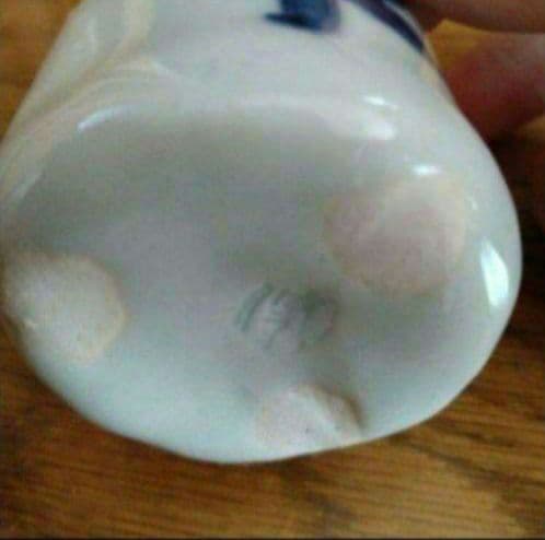 漢代緑釉小壺 】出土文物注記有桐箱付