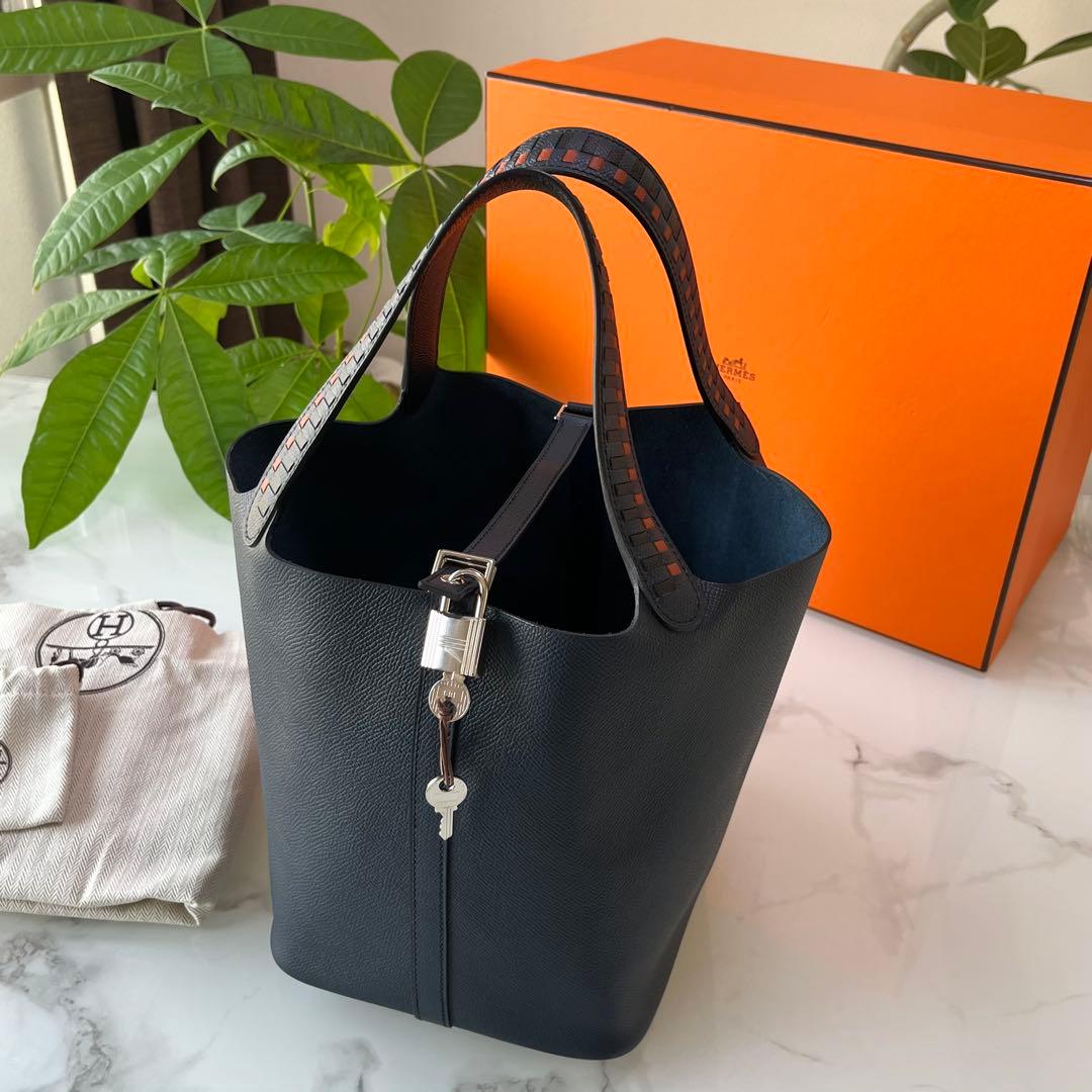 HERMES ピコタン MM トレサージュ ダークネイビー ヴォーエプソン