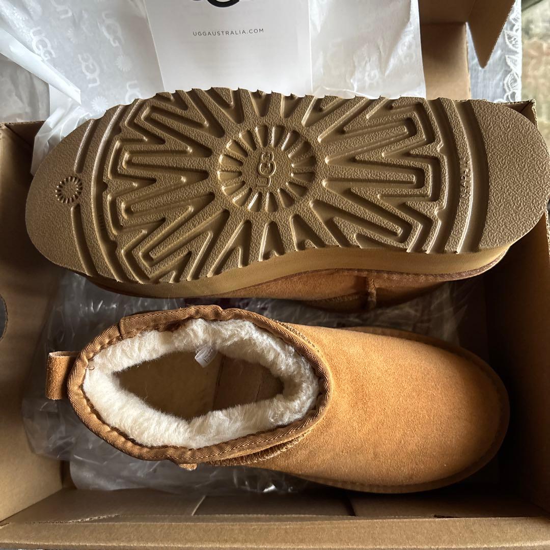 UGG MUSTARD_SEED 23cm厚底5cmムートンブーツ - メルカリ