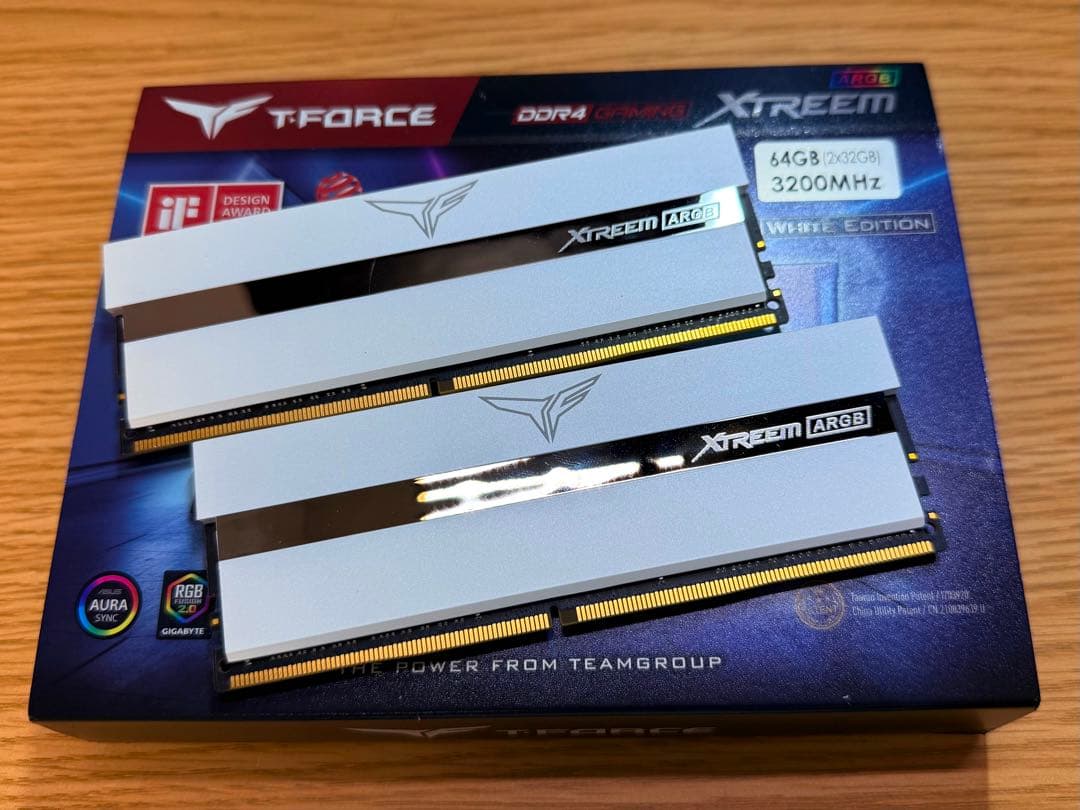 メモリー Team T-Force Xtreem ARGB White DDR4 64GB XTREEM ARGB DDR4 DESKTOP MEMORY WHITE 64GB(2x32GB) 3600MHz CL18