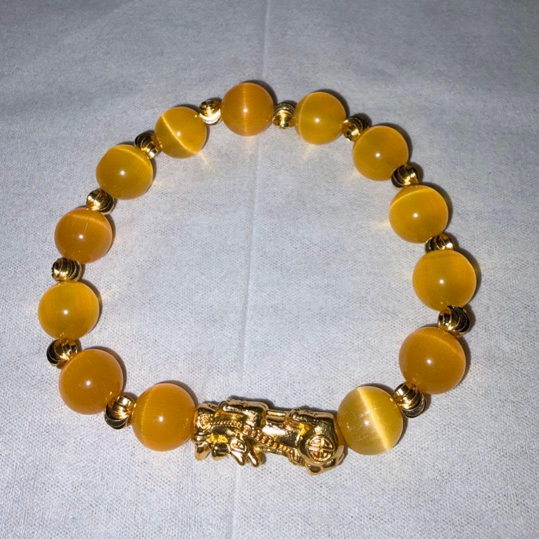 金運覚醒】龍神×黄金キャッツアイブレスレット｜財運・成功・守護