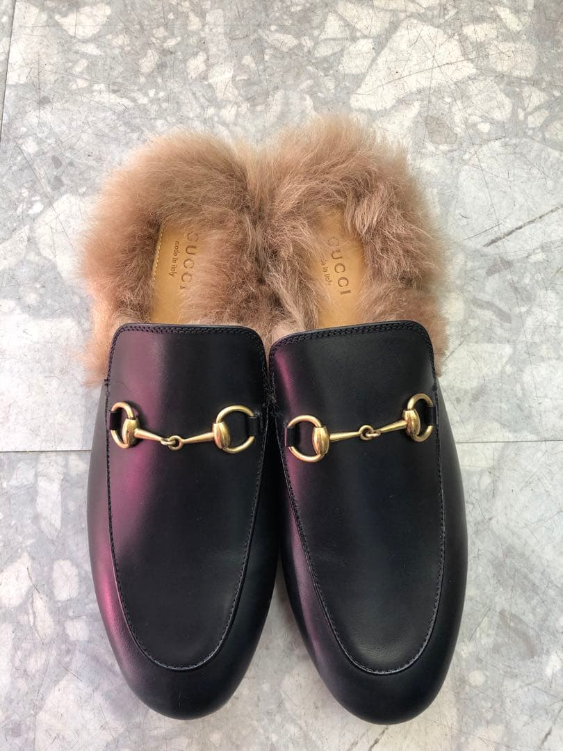 新品未使用 GUCCI プリンスタウン ホースビット ファー シューズ サンダル グッチ(GUCCI)|プリンスタウン ホースビットサンダル|【ハードオフ公式