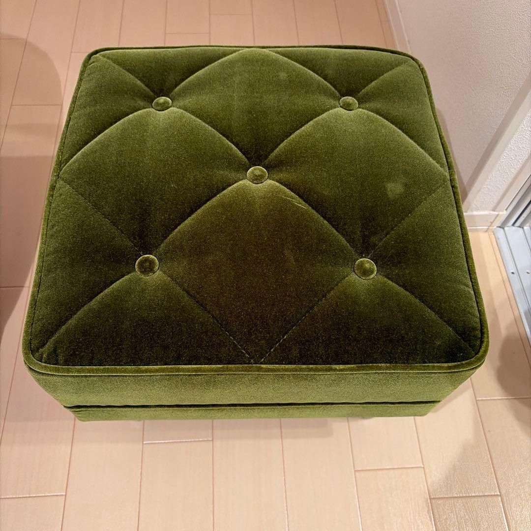 こいしkarimoku モケットグリーン オットマン カリモク60 オットマンモケットグリーン（ダークウォールナット色塗装