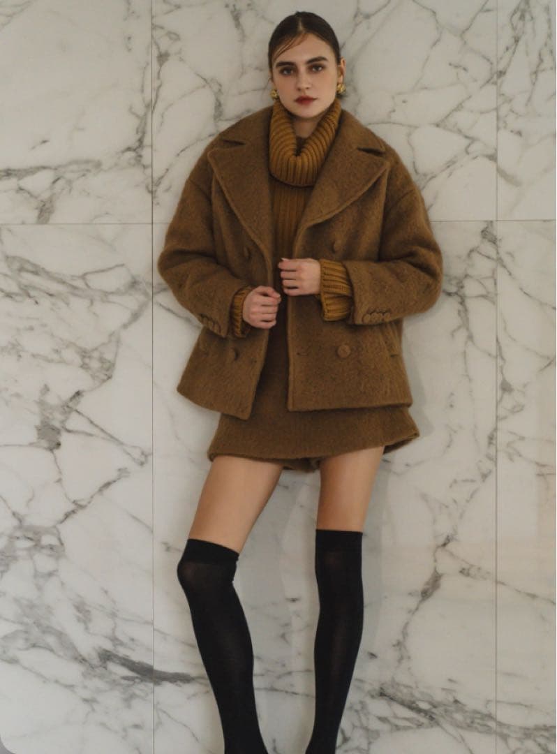 シェリエ Handmade stitch wool jacket coat