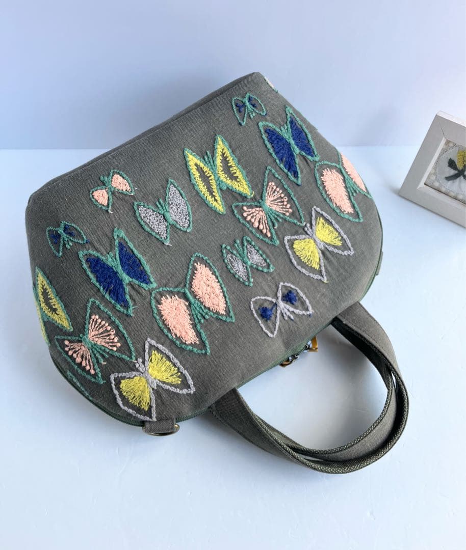 1点のみ ミナペルホネン レア sky flower ミニサイズまるいショルダー