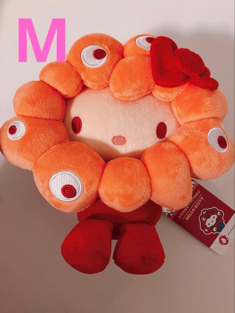 ミャクミャク サンリオ　ぬいぐるみM 推しカラー　キティ サンリオ ミャクミャク キティ 推しカラー ぬいぐるみ M｜Yahoo!フリマ
