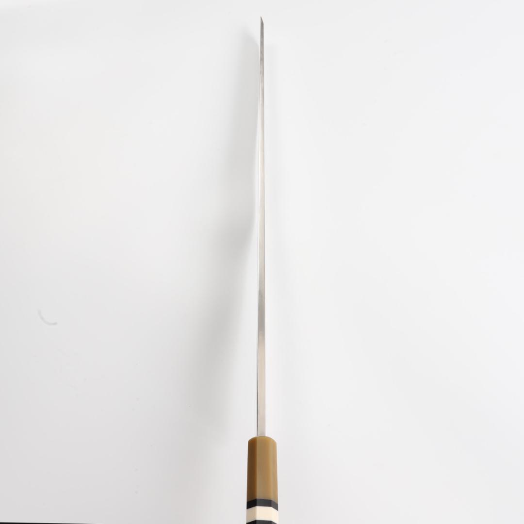 7952 マグロ包丁鞘付 鮪包丁 刃渡700mm 刺身包丁 スネークウッド八角柄