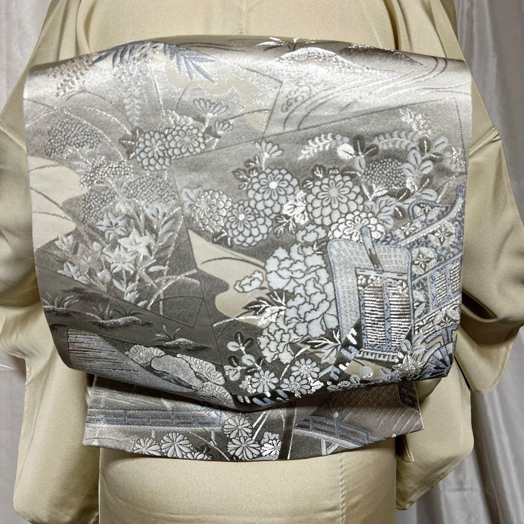 か*ん様 未使用近い 美品 袷 正絹 友禅 訪問着 フルセット 西陣唐織