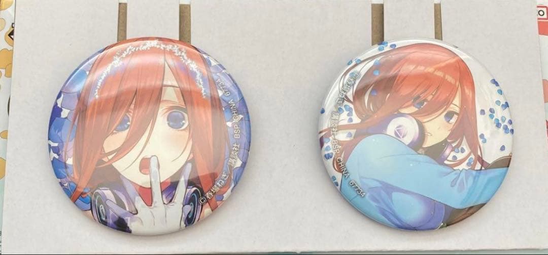 一番くじ 五等分の花嫁 C賞 バストアップアクリルボード 缶バッジ