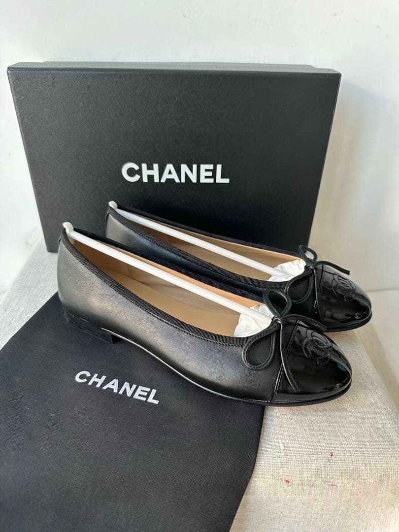 CHANEL ブラック バレエシューズ 人気 商品 通販