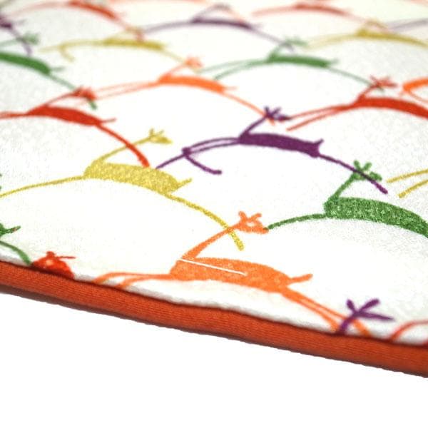 小紋 着物 袷 一方付け 型染 鹿 美品 裄64.5 M 新古品 sn1904 - メルカリ