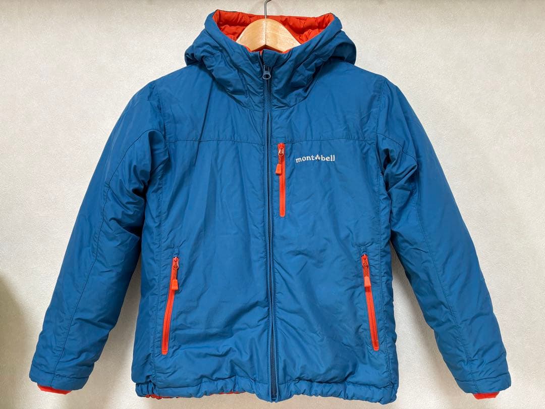 mont-bell フード付ジャケット 青 コロラドパーカ 140cm オレンジ