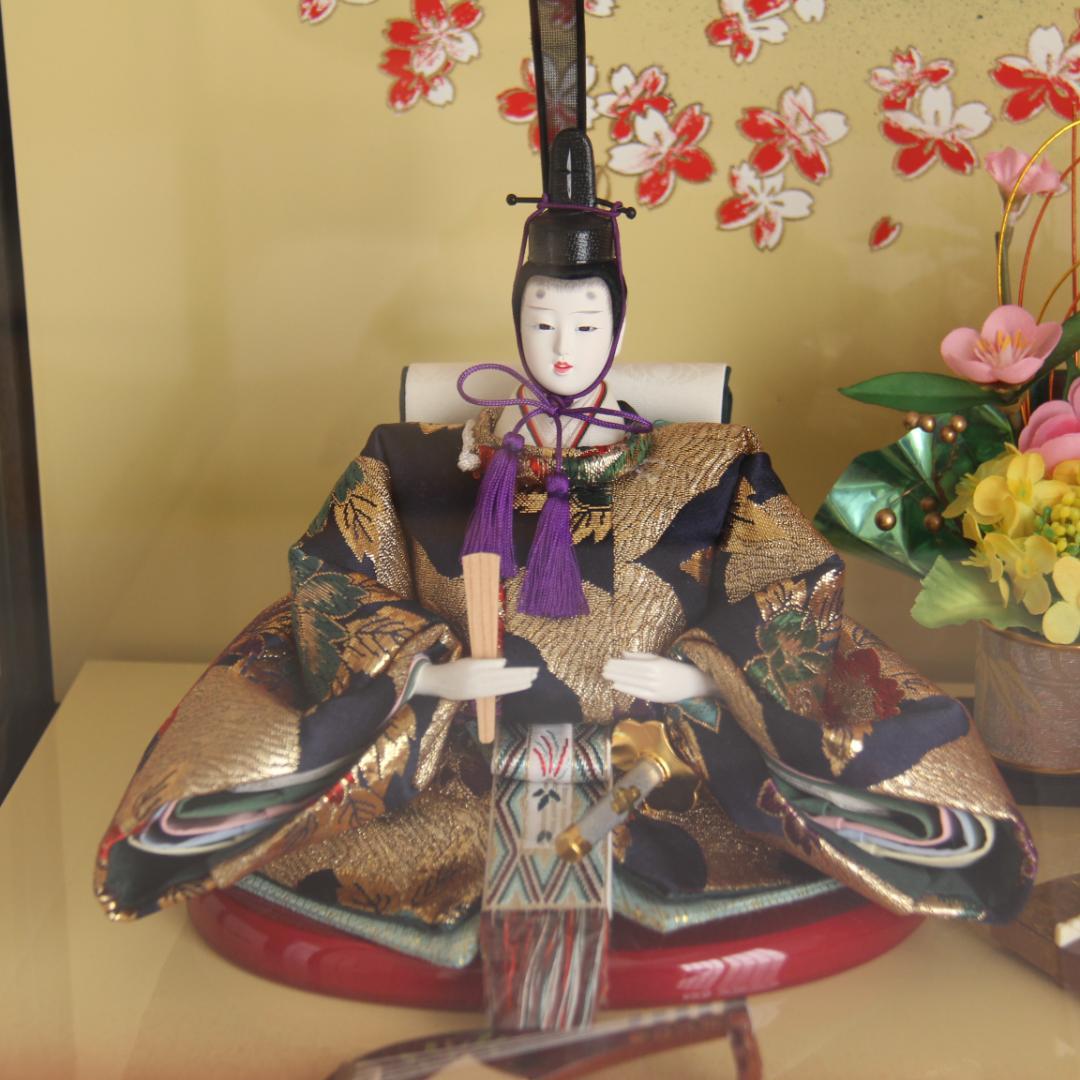 美品】雛人形 平安清玉作 春の舞 芥子二人ぼんぼり付 伝統和装