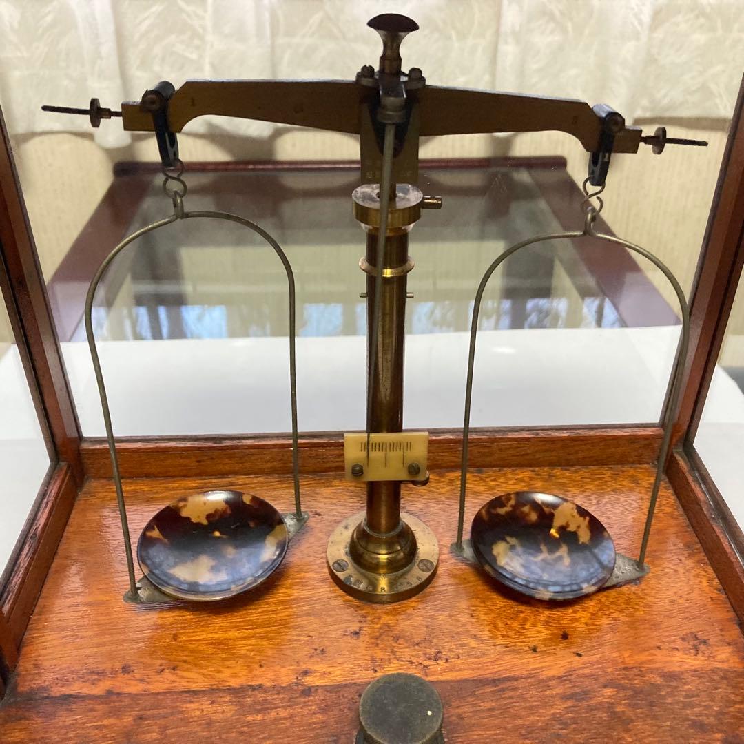 精密天秤 調剤天秤 白井度量衡器製作所 大正昭和 置物 レトロ