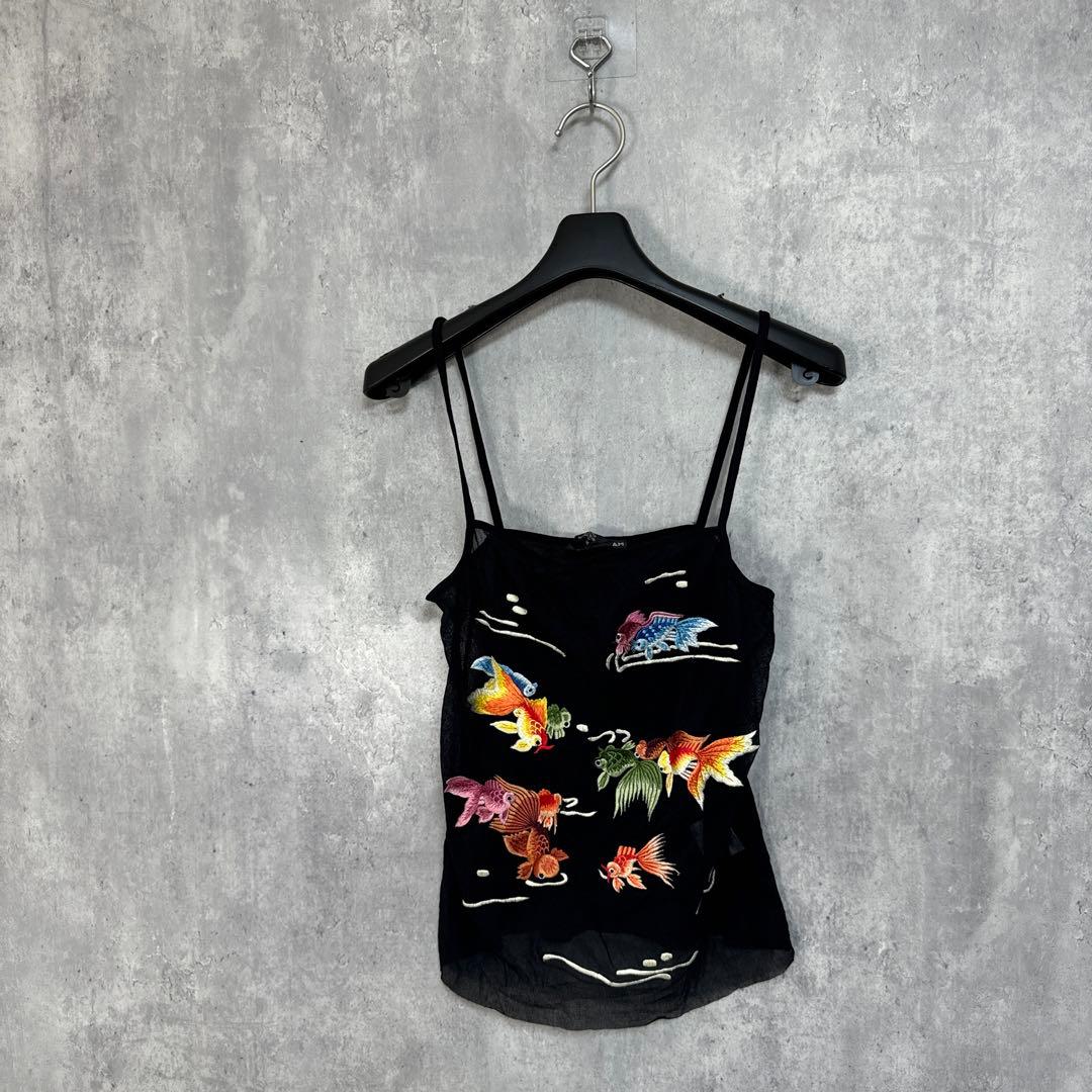 VIVIENNE TAM 金魚刺繍 パワーネット トップス 1 VIVIENNE TAM 金魚刺繍 パワーネット トップス 1 viviennetam の