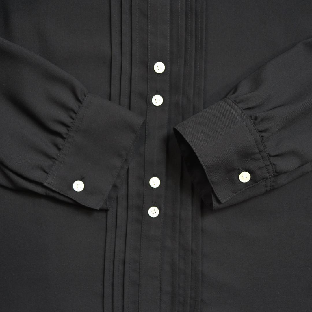 極美品】FRED PERRYフレッドペリー ピンタッククレリックシャツM黒