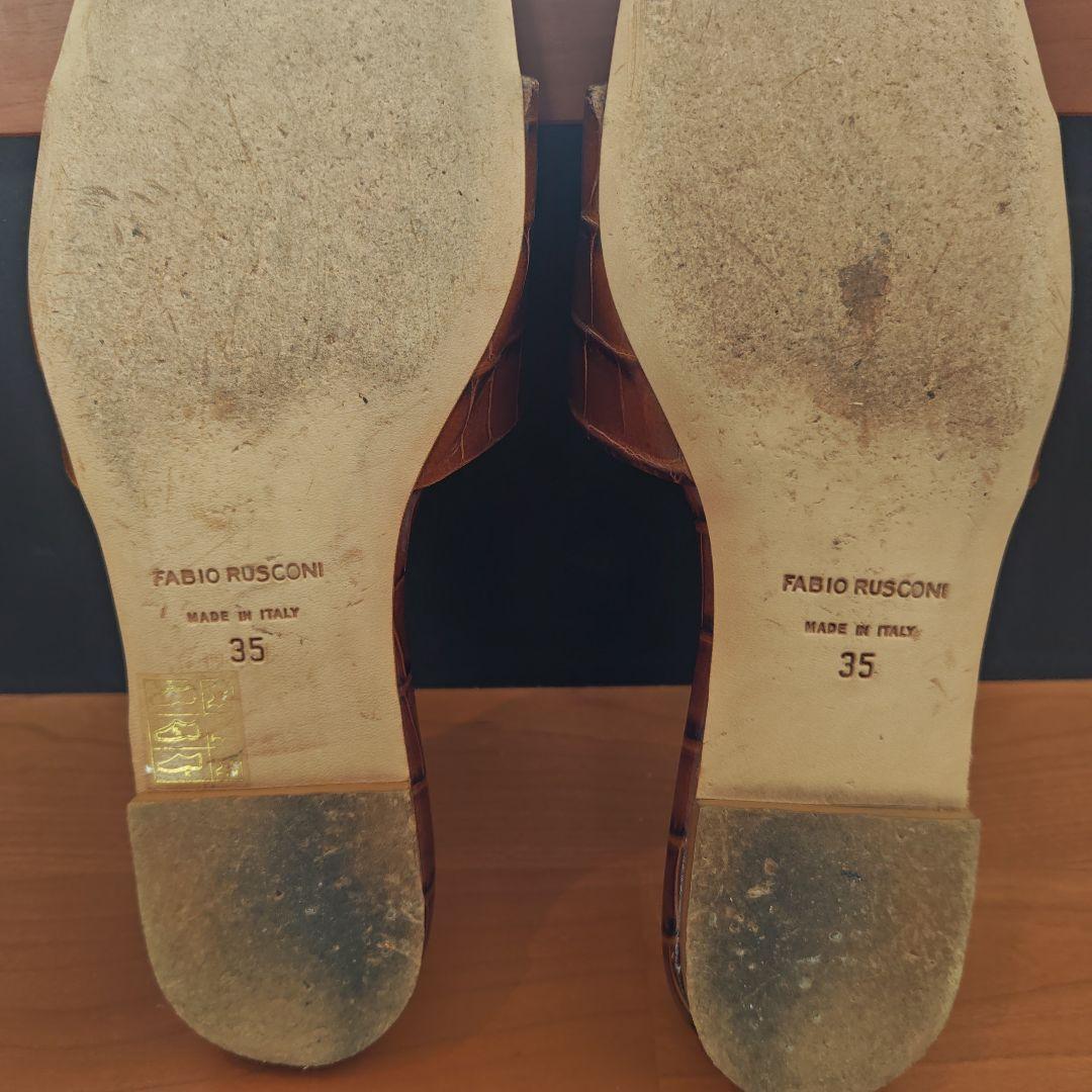 FABIO RUSCONI ブラウンサンダル 35 - メルカリ