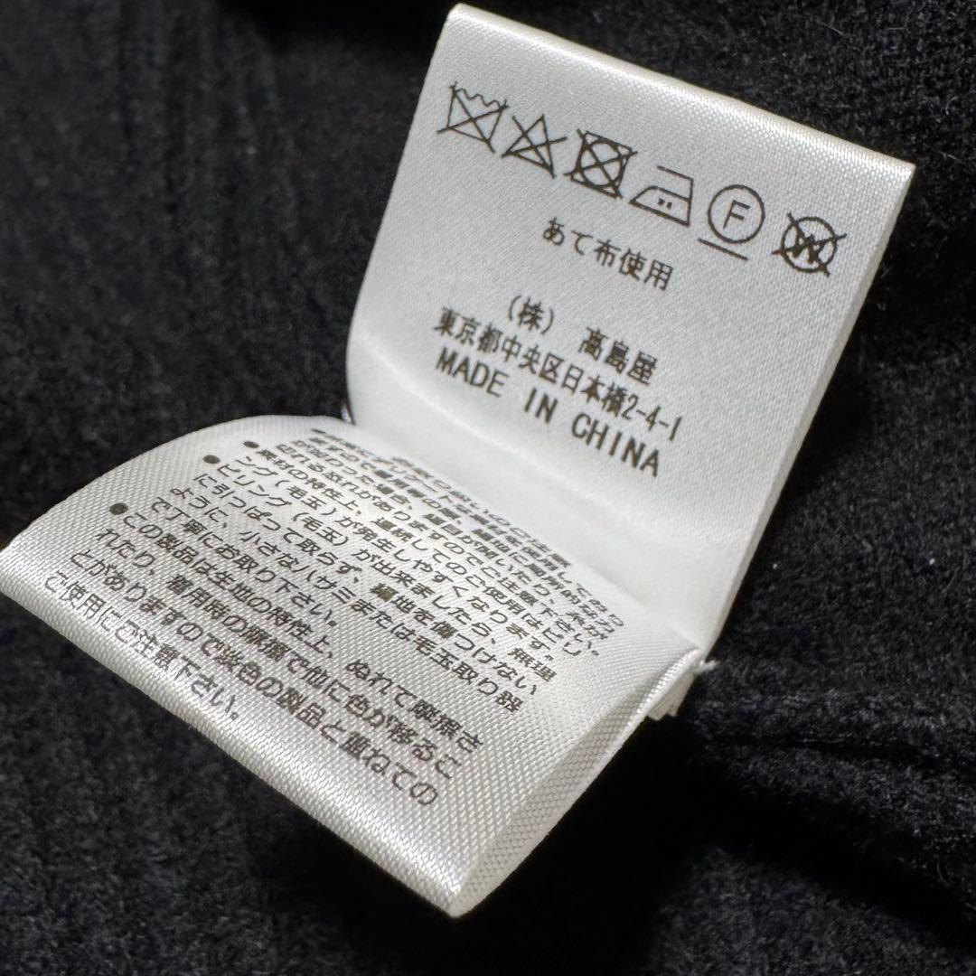 SEASON 高島屋 フード付ニットブルゾン カシミア 黒 Lサイズ STYLE LAB