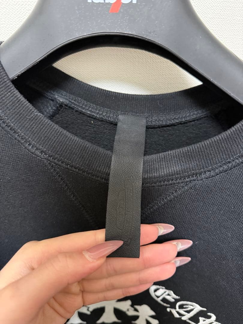 s*k様 CHROME HEARTS ブラック トレーナー トリプルクロス刺繍ロ