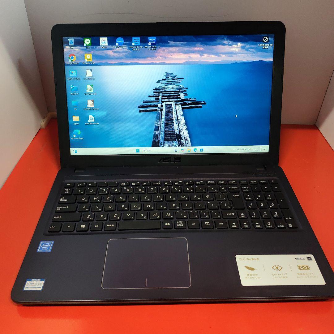 ノートパソコン Windows11　オフィス付き　爆速SSD搭載 ASUS 新品SSD⭐️高性能ノートパソコン windows11 爆速 カメラ薄型オフィス