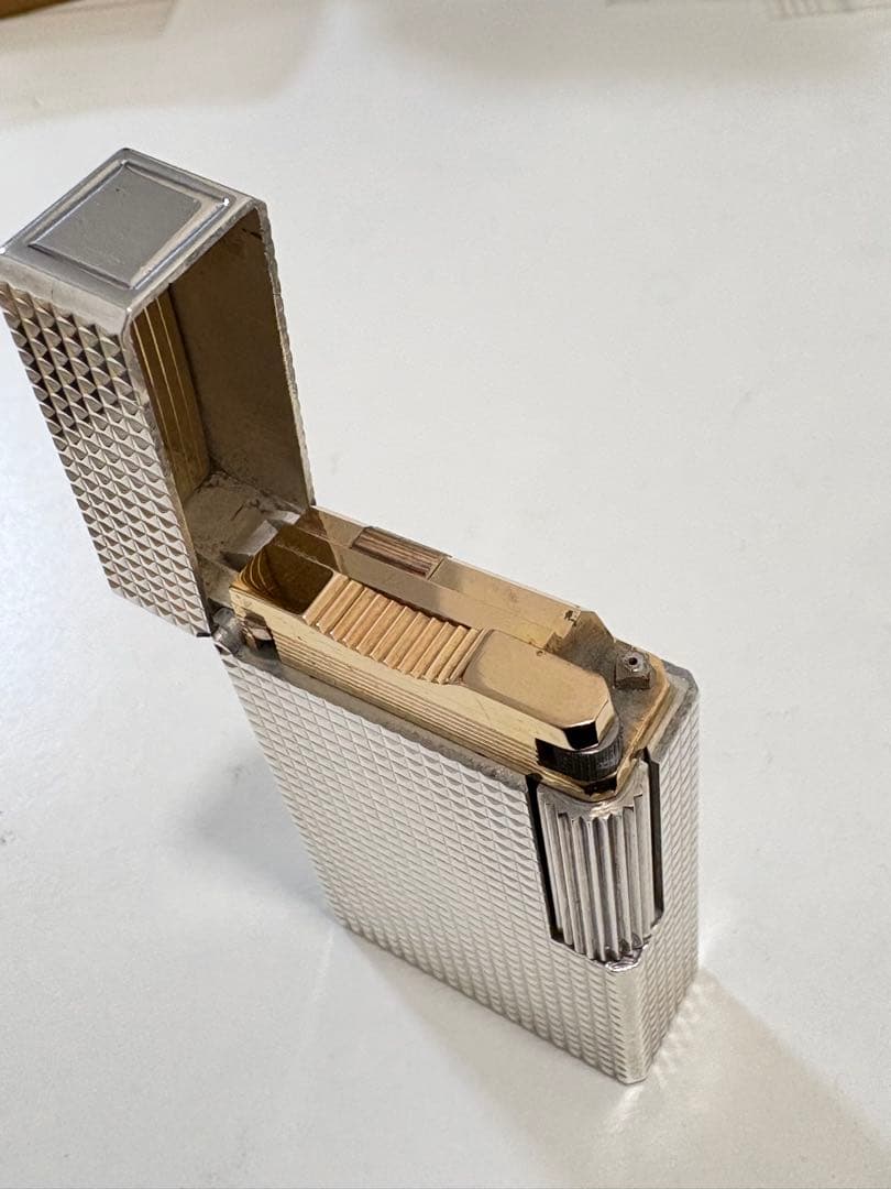 S.T. Dupont デュポン ガスライター シルバー ダイヤモンドカット