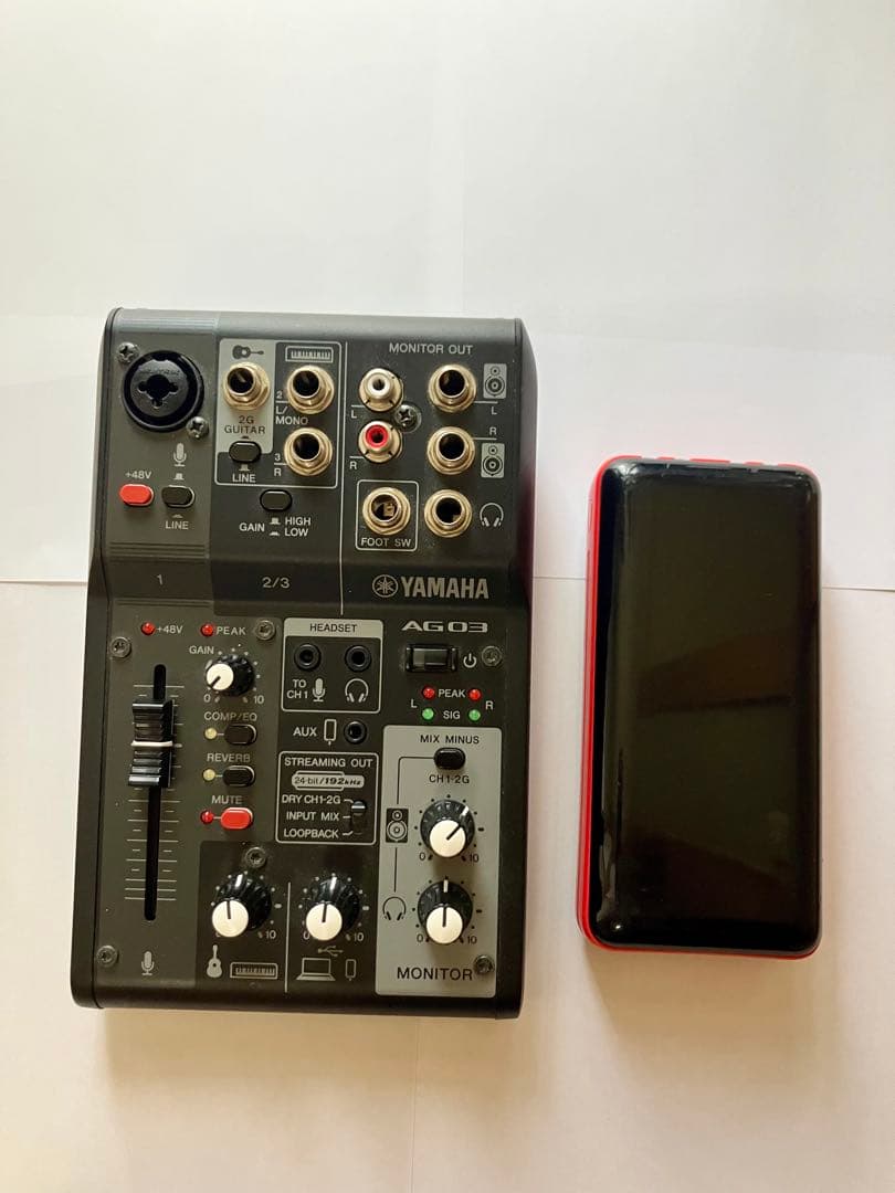 ★最終割引　YAMAHA AG03mk2 ブラック　モバイルバッテリー付き YAMAHA AG03 MK2 Black（ブラック） 配信用ミキサー ミキシング