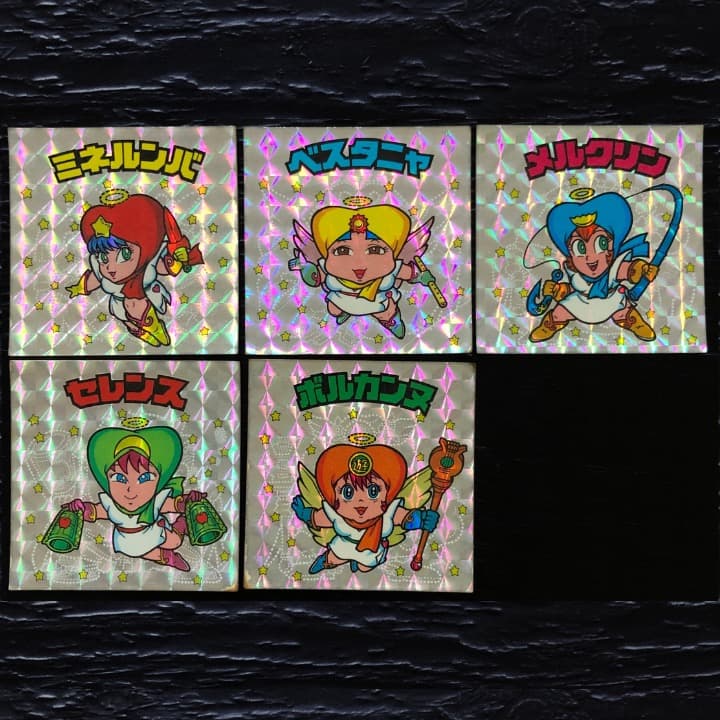 旧ビックリマン チョコ版 第22弾 ベイギャルズ 5枚セット 悪魔と天使