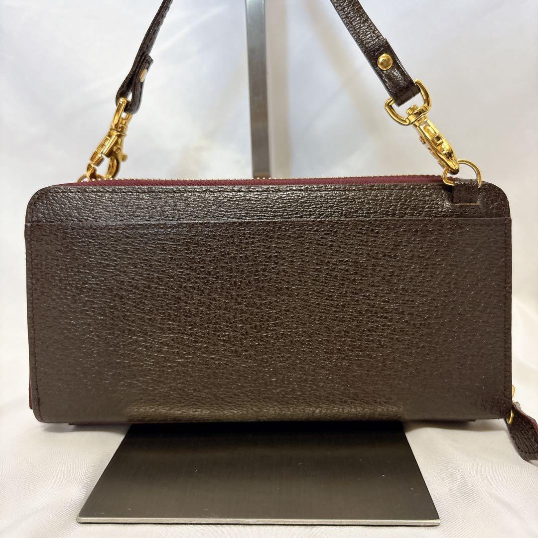 ヴィヴィアンウエストウッド ショルダーウォレット オーブ ブラウン