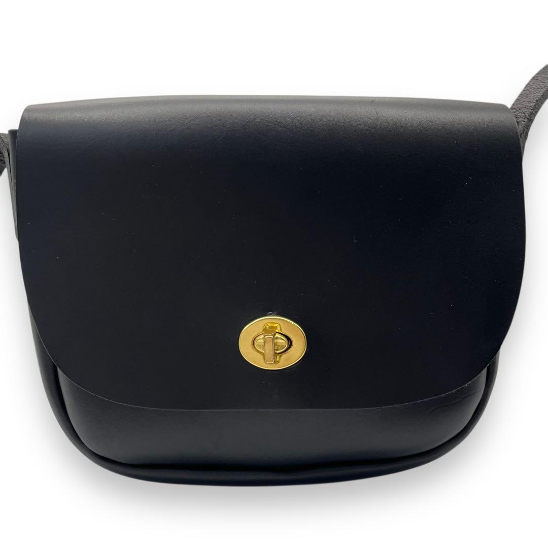 極美品□Mimi フランシス ショルダーバッグ ターンロック ロゴ型押し