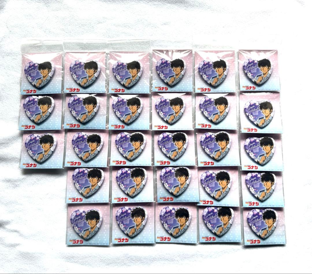 名探偵コナン 松田陣平 ハート型缶バッジ 28点セット 名探偵コナンプラザハート型缶バッジ 松田陣平②