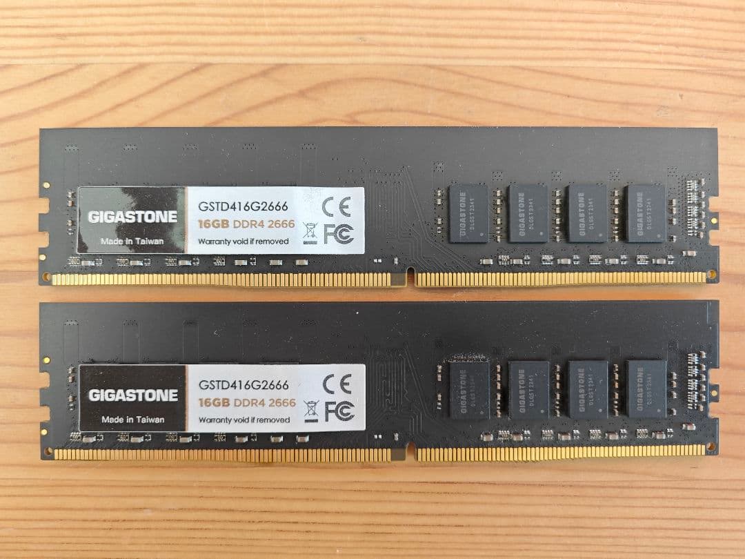 DDR4 2666MHz 16GB メモリモジュール×2枚セット (動作確認済み メモリ PC4-21300 DDR4 16GB (8GB×2枚) 2666MHz DIMM デスクトップ