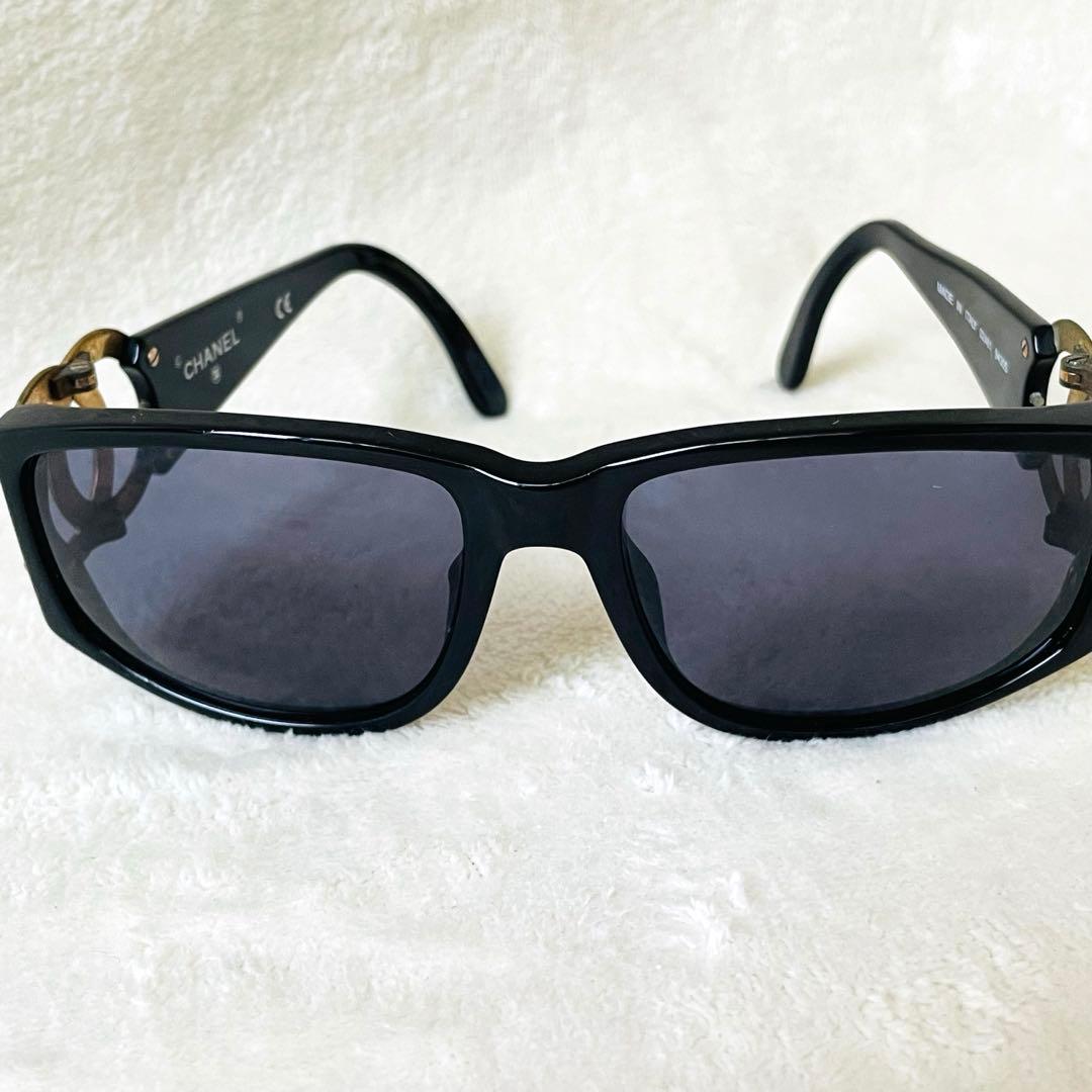 CHANEL ブラック サングラス ココマーク イタリア製 94305 - メルカリ