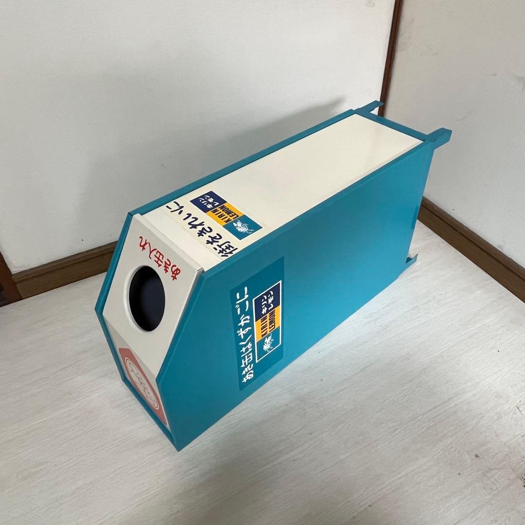 昭和レトロ キリンレモン 空き缶入れ当時物未使用品 ホーロー看板好き