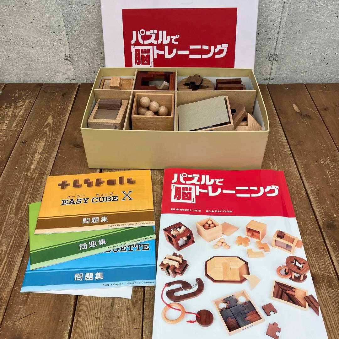 ユーキャン パズルで脳トレーニング 知恵の輪 ブロック 木製 知育玩具