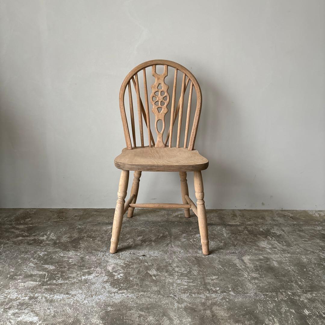 ホイールバックチェア ウィンザーチェア ダイニングチェア 剥離 無塗装