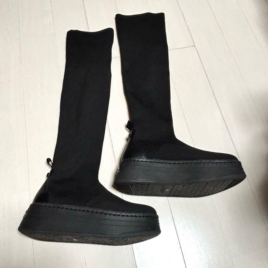 未使用品 +diana ニーハイブーツ ニット素材 撥水加工 24.5cm