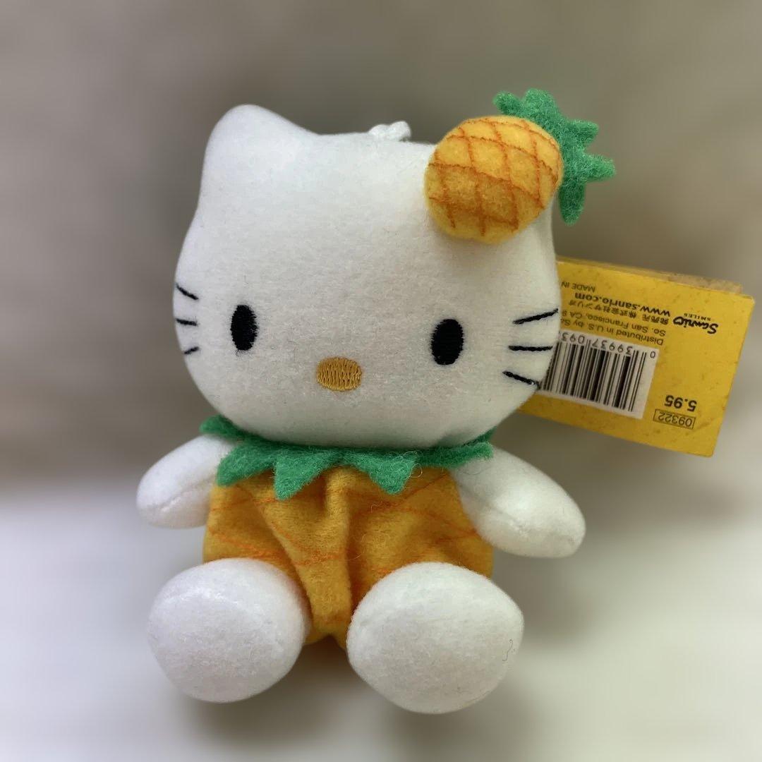 平成レトロ 海外限定 ハワイ パイナップルキティ マスコットキーホルダー