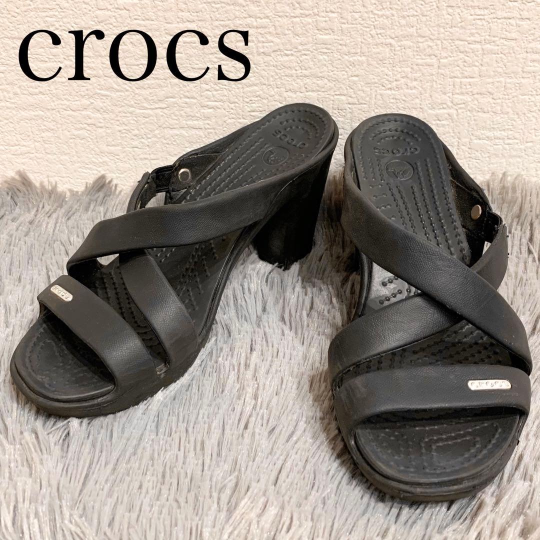 crocs クロックス 廃盤 サイプラス ヒールサンダル ミュール ブラック