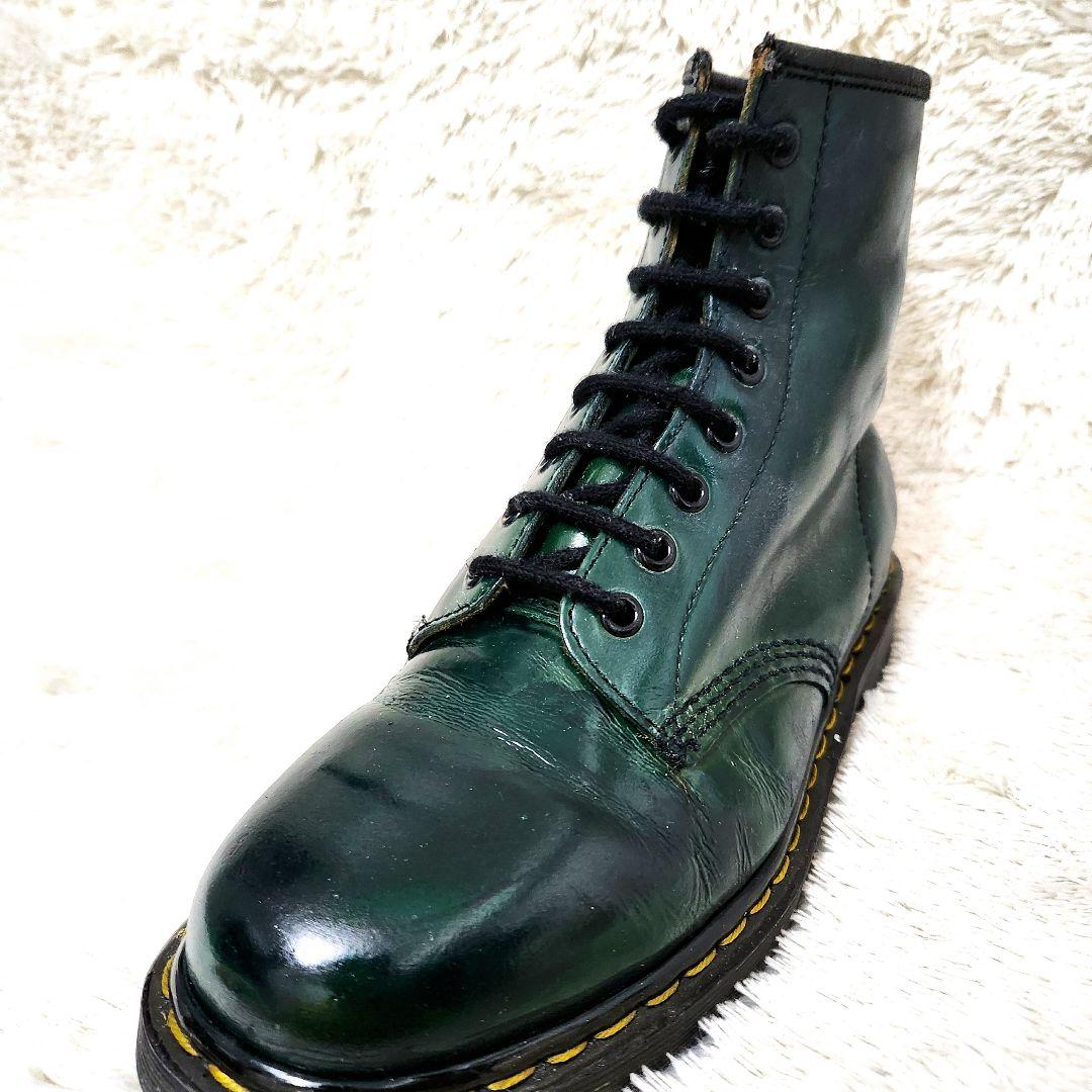 E*~様 ドクターマーチン　本革　8ホール　ブーツ　グリーン　UK8　27.0c