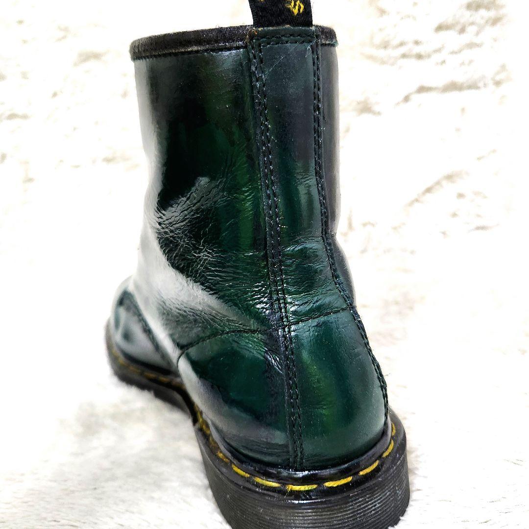 E*~様 ドクターマーチン　本革　8ホール　ブーツ　グリーン　UK8　27.0c
