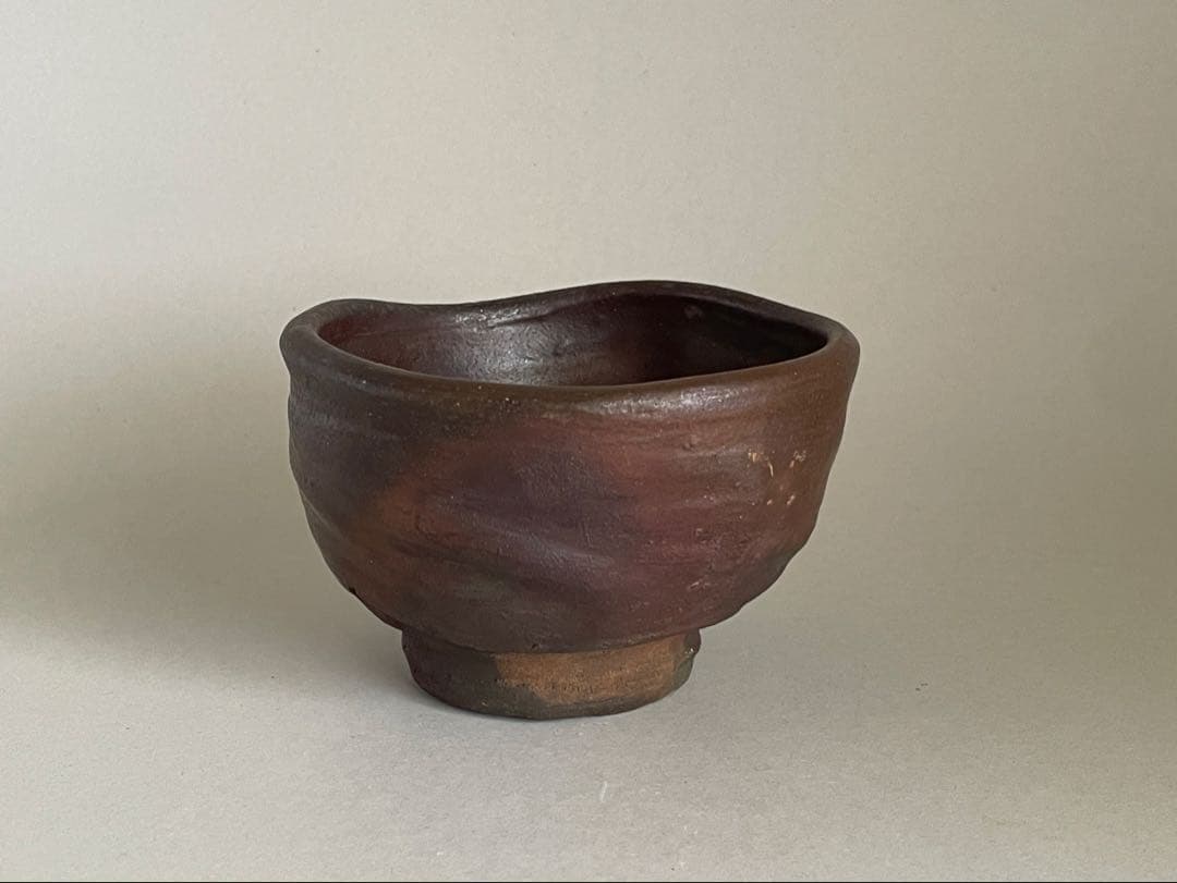 島武己(武巳) 茶碗 お碗 共箱付き やちむん 焼締め 茶道具 検索:國吉清