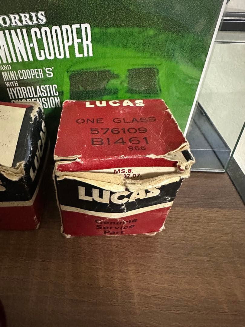 当時物Lucas L594 ウインカーレンズ 赤レンズ BMCミニ ローバーミニ