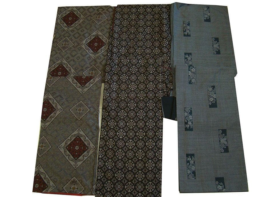 創作用 本場 奄美 龍郷 大島紬・泥染 大島 正絹 計3枚 セット Vｓ529 創作用 本場 奄美 龍郷 大島紬・泥染 大島 正絹 計3枚 セット Vs529