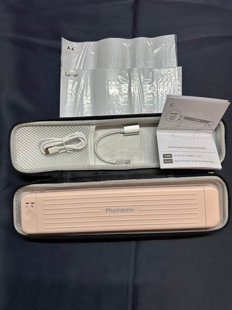 Phomemo M831 モバイルプリンター 無線サーマルプリンターピンク色