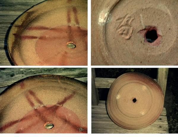 ♥各務賢周　焼締　苔鉢　蘭鉢　骨董　古玩