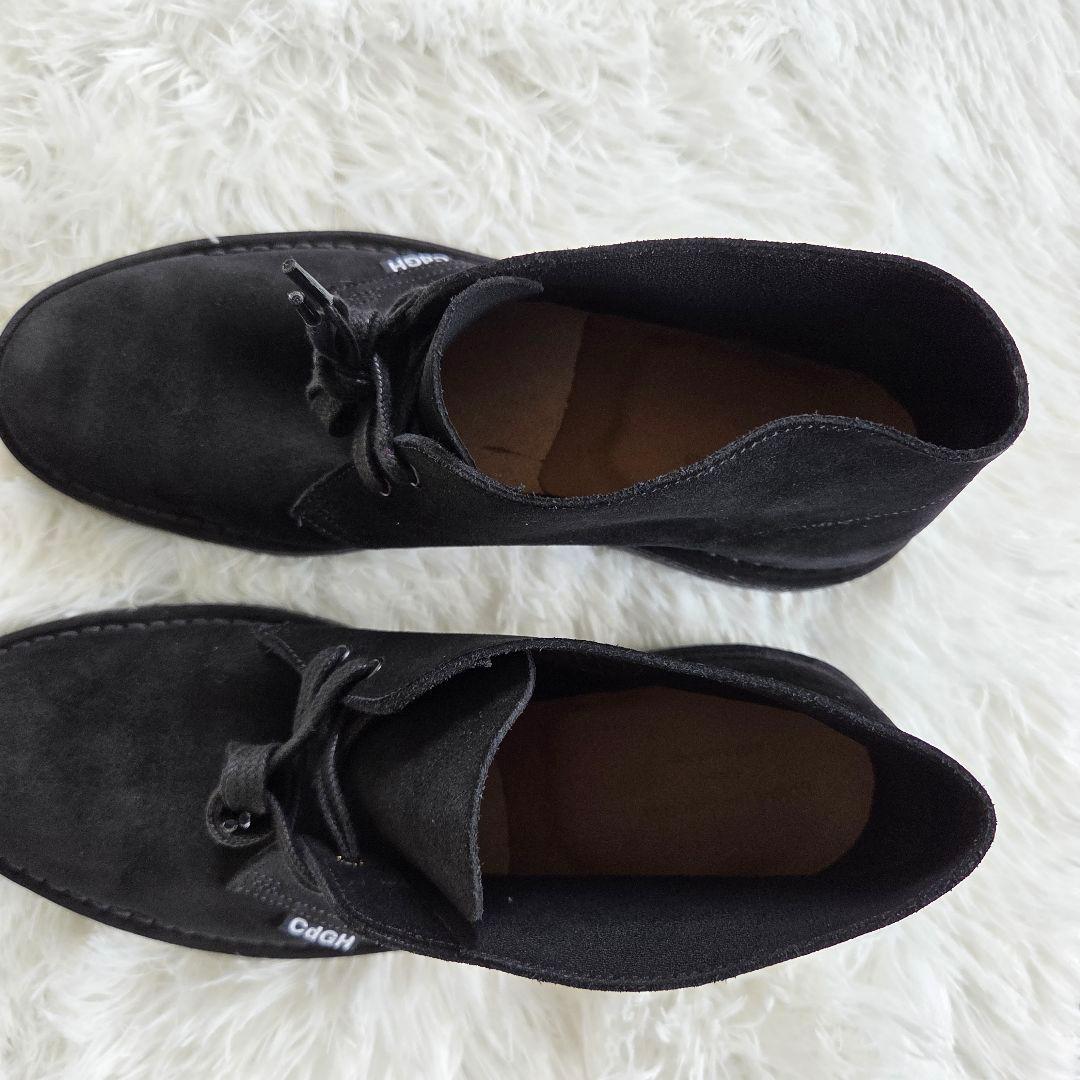 COMME des GARCONS ブラック スエード チャッカブーツ 27の通販はau