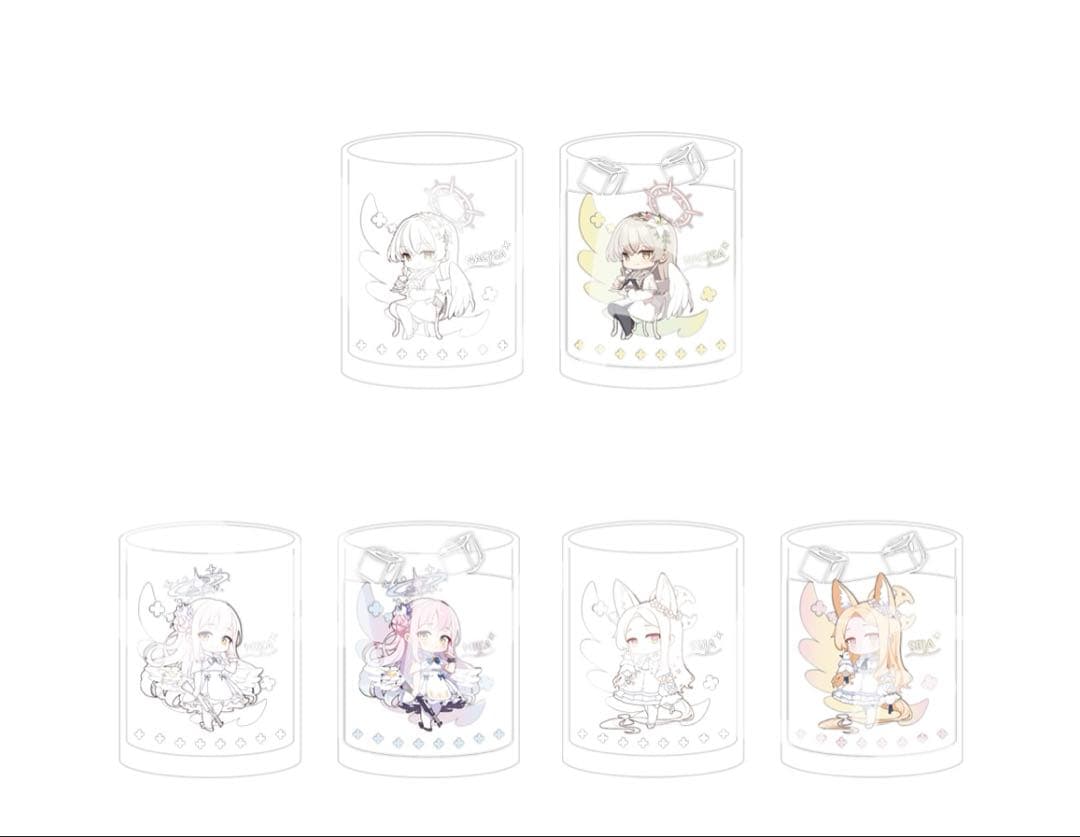 冷感グラス ブルーアーカイブ ミカ ナギサ セイア 3種セット - メルカリ