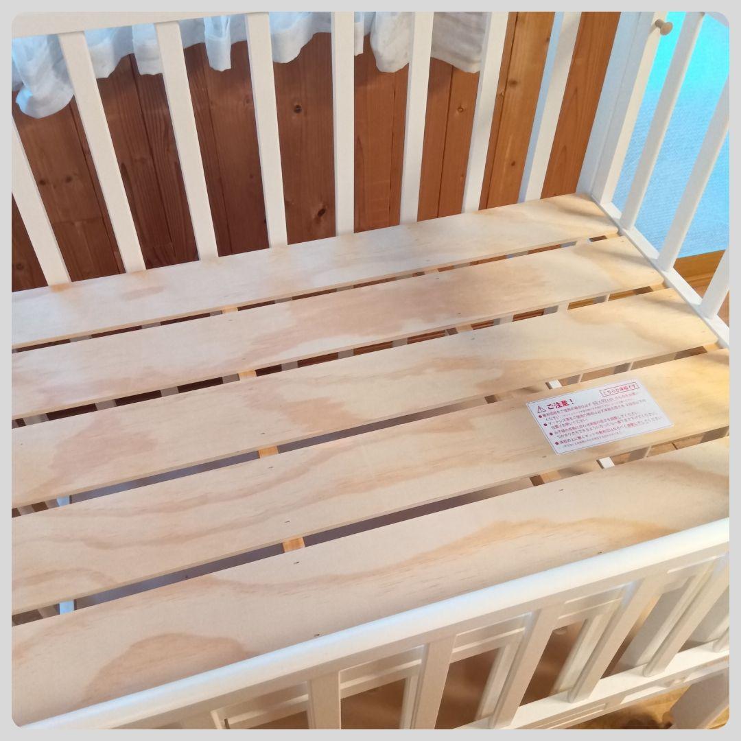 《送料無料❣️1点限り❣️》大和屋　ベビーベット　Wオープン腰楽ハイミニベッドN